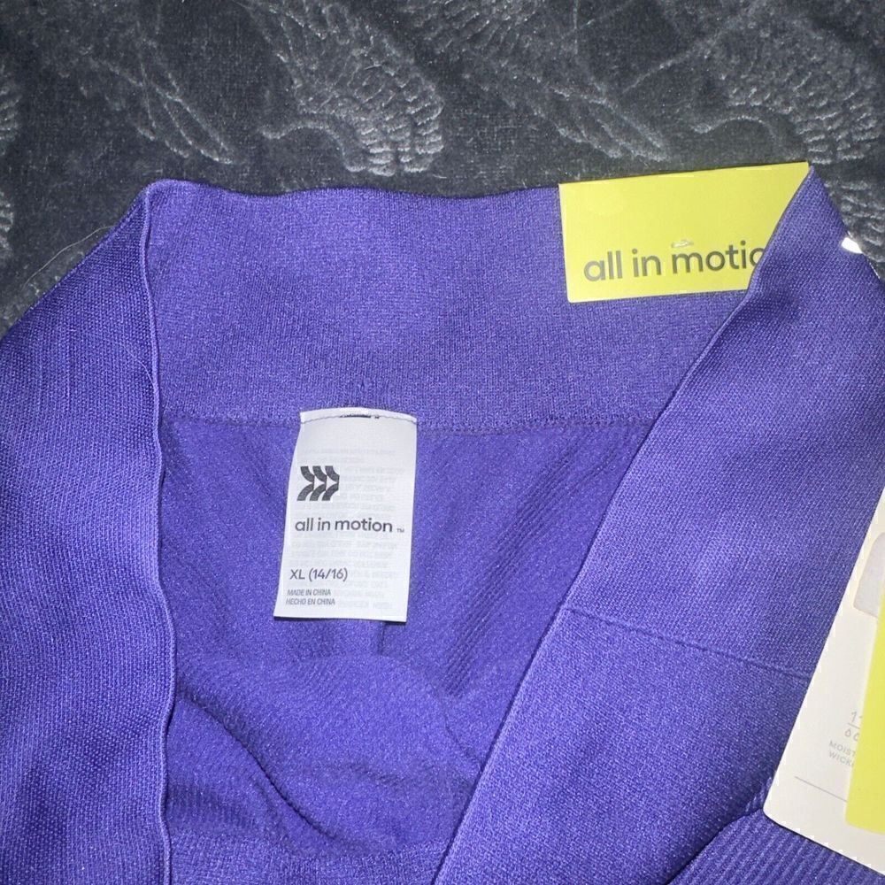 Girls' Seamless Leggings - All in Motion Purple XL(14/16). High-Rise. NWT. R - Picture 4 of 6